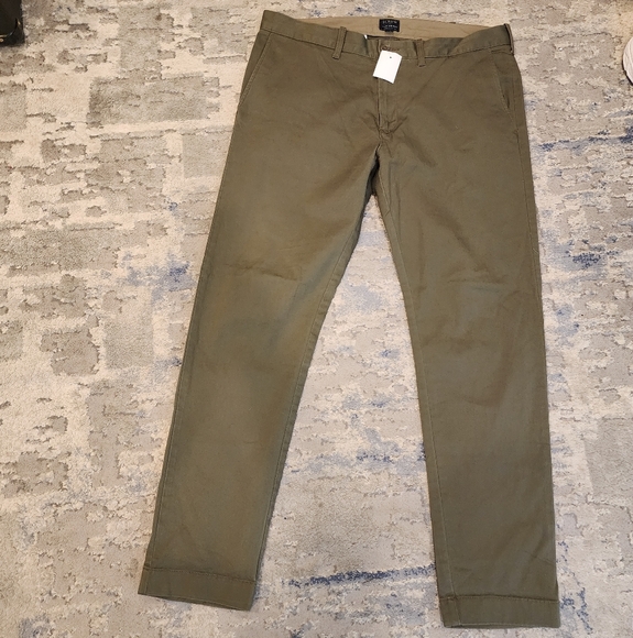NWT J. Crew Flex Driggs Green Chino Pants Men's size 33 - Picture 7 of 13